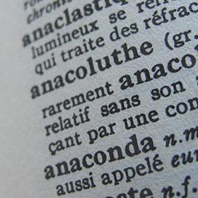 Page de dictionnaire.